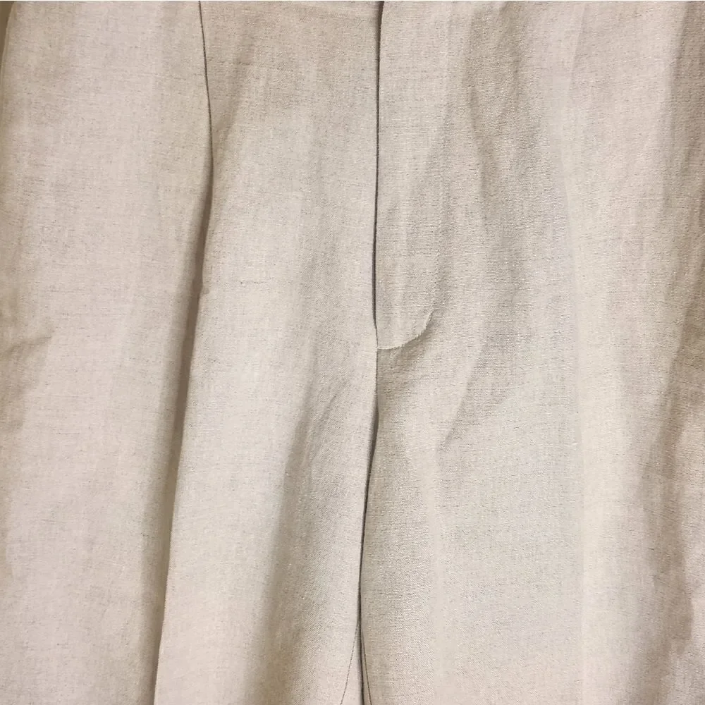 Cutter&Buck 34 Beige LINEN Blend Pockets BeltLoops Women’s Shorts